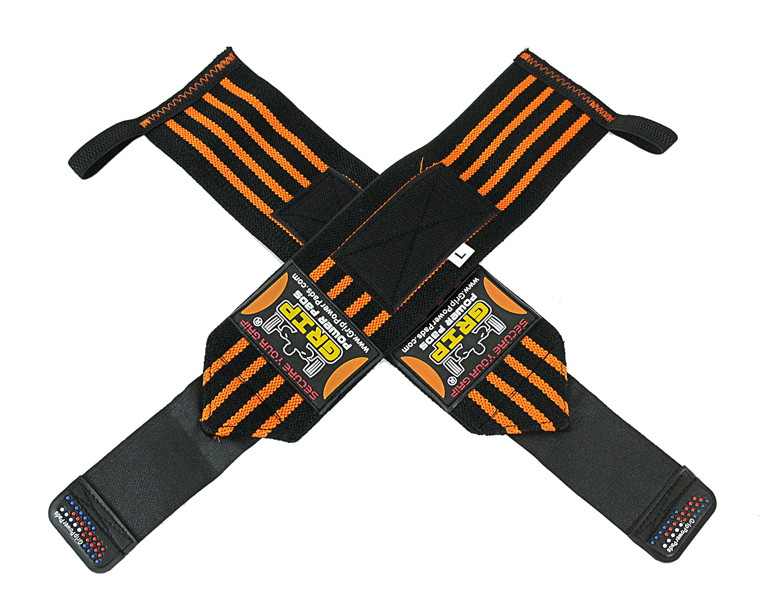 Grip Power Pads Fasce per Allenamento 1 Paio (2 Fasce), per Palestra, polsiera in Cotone, per Uomo e Donna, di Prima qualità, con PRO Rubber