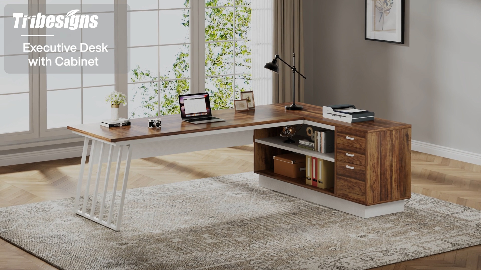 Amazon.com: Tribesigns 71-Inch Executive Desk, L-Shaped Desk with
