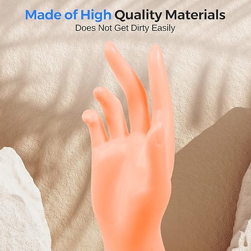 Miniatura 6 de SereneLife Soporte de exhibición de mano para joyas, mano de maniquí femenino larga extendida, organizador de tono de piel para accesorios, adecuado