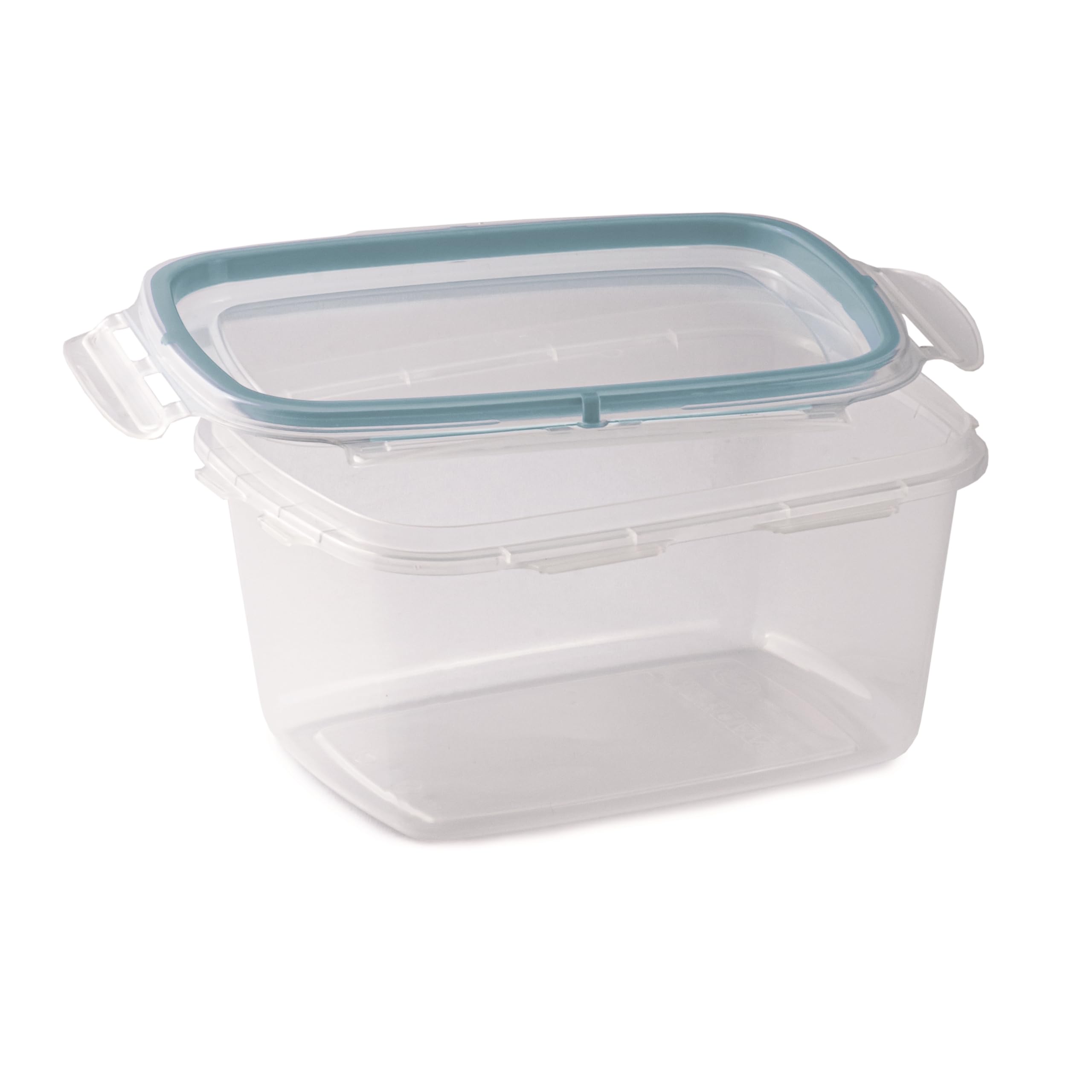 Snips - Set 3 Contenitori per Alimenti 1,2L Trasparenti, Coperchio Salva Freschezza con 4 Chiusure di Sicurezza - Contenitore per Cibi 18,4x14x12 Frigorifero, Microonde e Lavastoviglie, Made in Italy