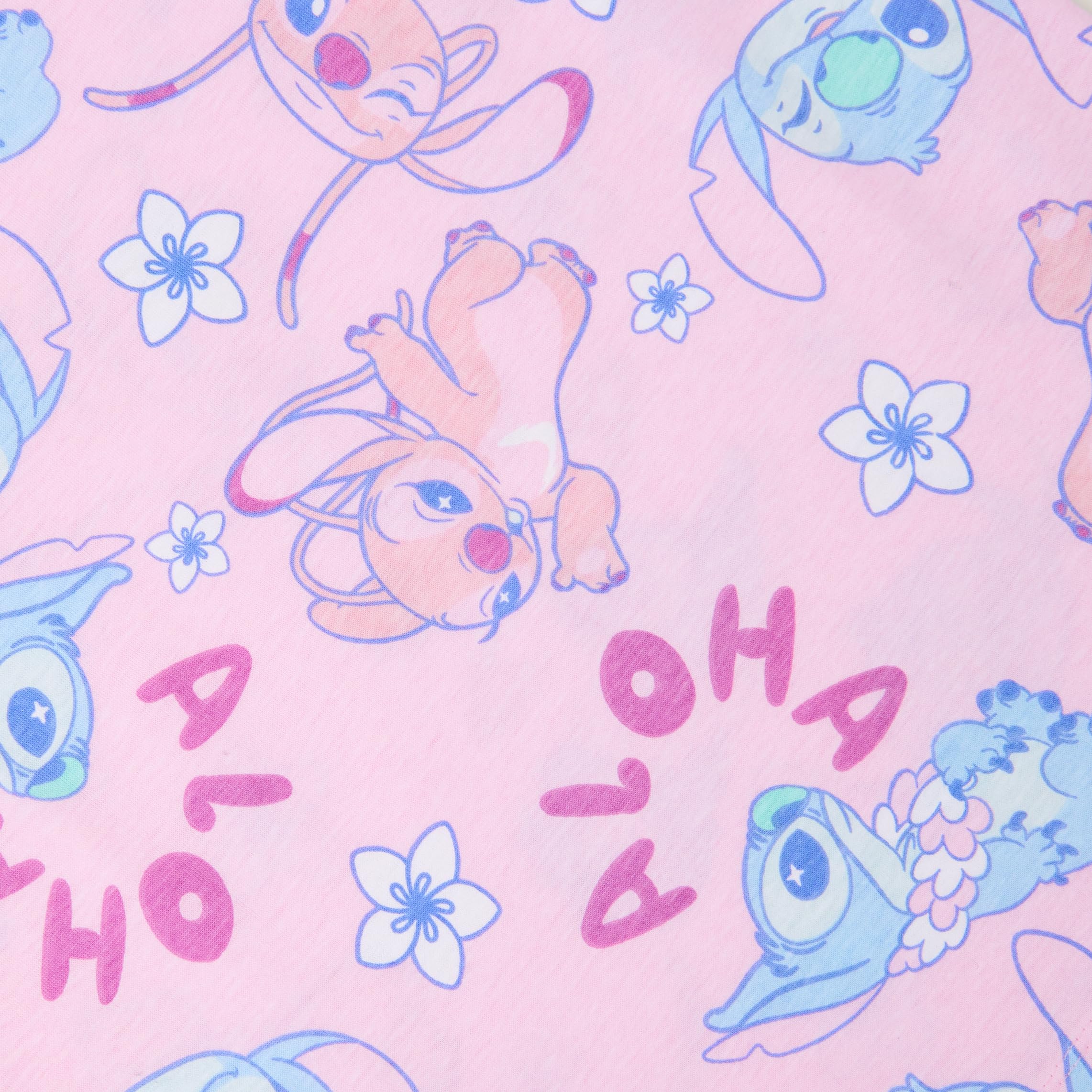 Disney Lilo & Stitch, Angel - Paquete de Tres Camisetas de Manga Larga 100% Algodón Peinado