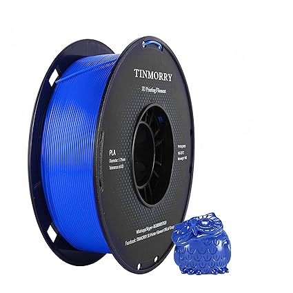 review PLA 3D Printer Filament, TINMORRY PLA Filament 1.75 mm, 3D Printing Filament with Dimensional Accuracy +/- 0.03 mm, 1 kg Spool, Royal Blue