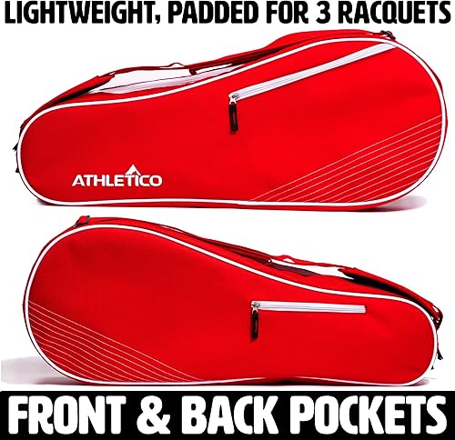 Miniatura 2 de Athletico - Bolsa de tenis y raqueta de raquetbol - Bolsas de tenis para mujeres y hombres para sostener raquetas de tenis, raquetas de raquetbol,