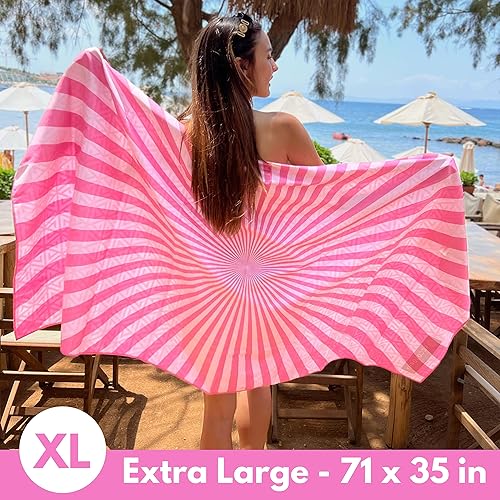 Miniatura 2 de ECCOSOPHY - Toalla de playa de microfibra a prueba de arena, de secado rápido, ligera, superabsorbente, perfecta para piscina, viajes, crucero y