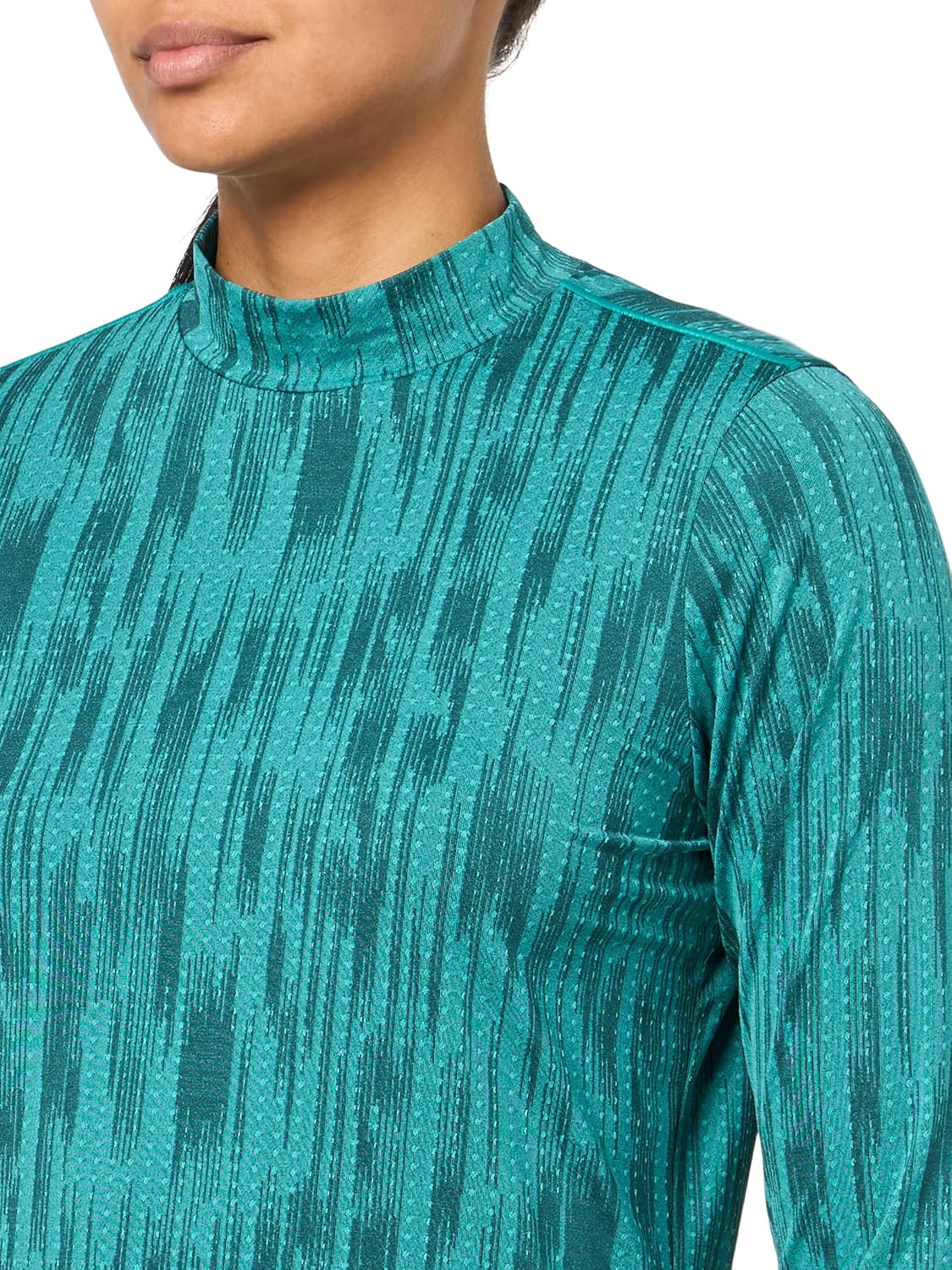 adidas Women's Ultimate365 Jacquard Long Sleeve Mock Neck Top
