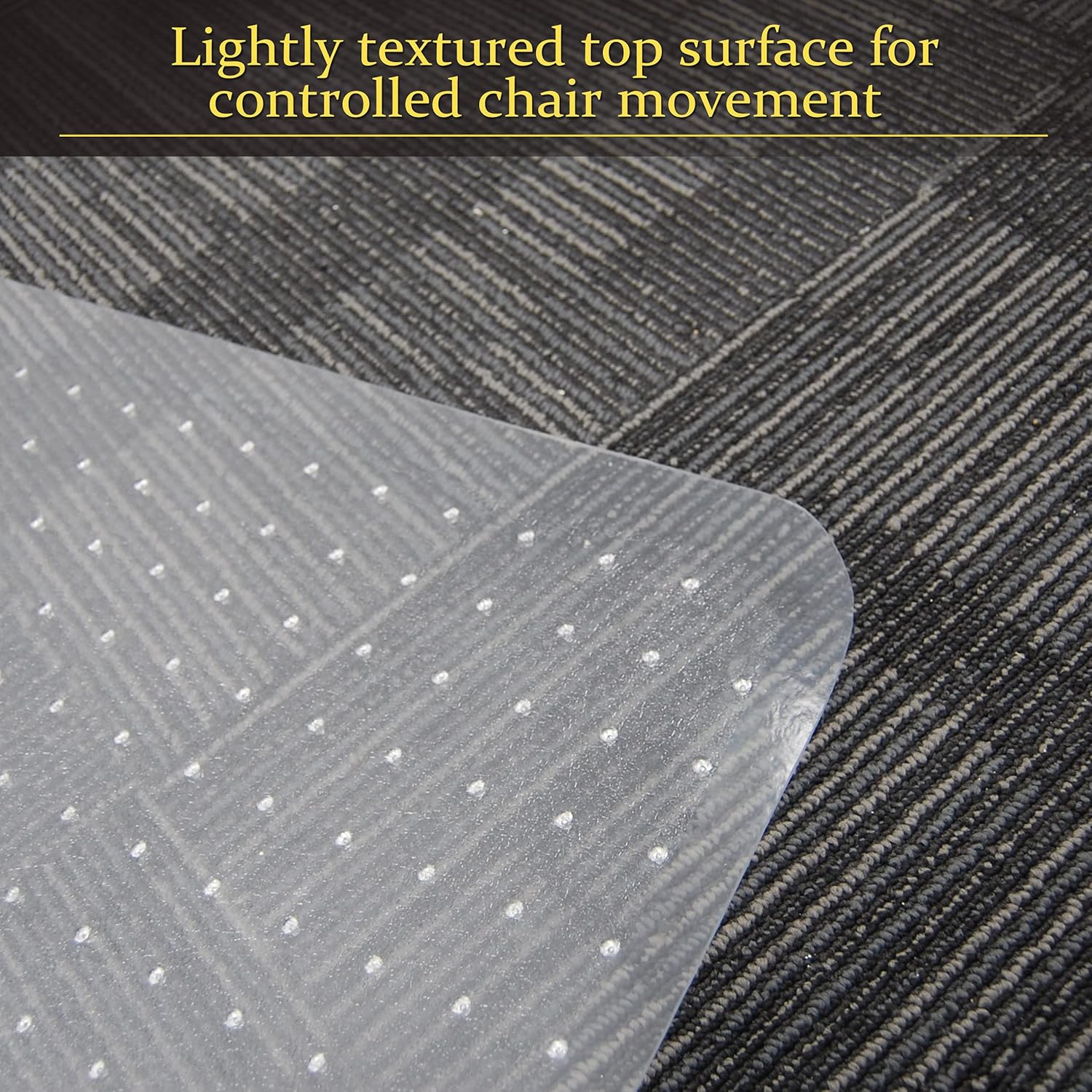 Sillamate 36'' x 48'' Office Chair Mat for Carpeted Floors, Flat Packed, Easy Lay Flat, Heavy Duty Floor Mat,Eco-Friendly Series Studded Carpet Desk Chair Mats (36X48X3PCS) : Office Products