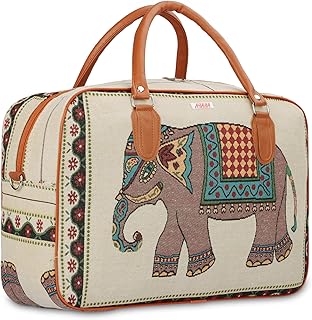 Small Canvas Duffle Travel Bag for Men and Women, Luggage Travelling Duffel for Women, Stylish Cabin Size Air Hand Bag (21L)