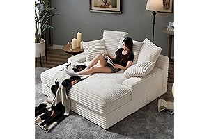 Extra Wide Deep Seat Loveseat Chaise Lounge
