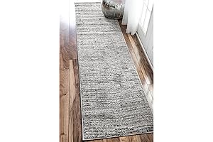 nuLOOM Sherill Abstract 2x12 Transitional Runner Rug in Grey