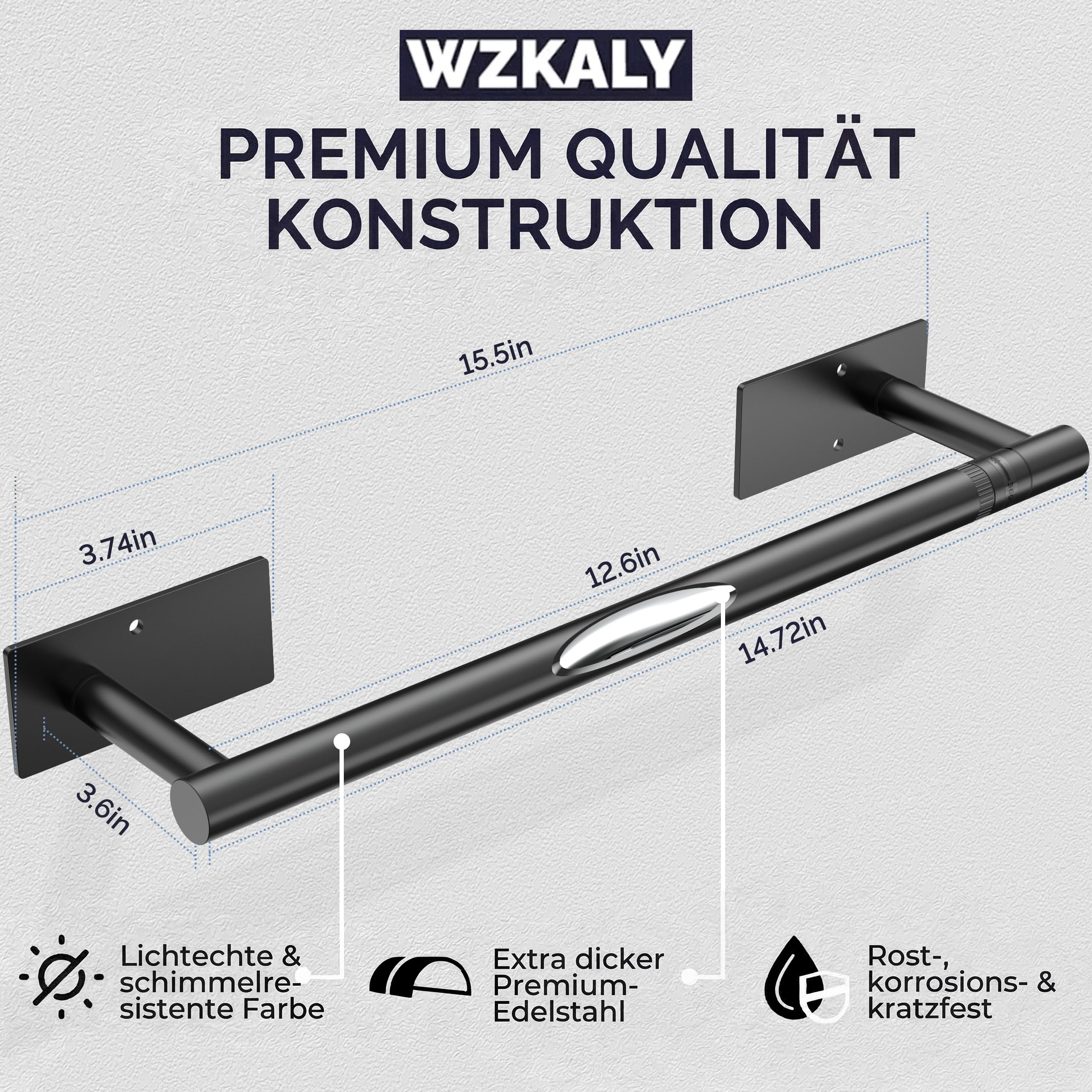 Soporte para Toallas de Papel, Soporte Adhesivo para Toallas de Papel Debajo del gabinete, Autoadhesivo o montado en la Pared, Acero Inoxidable SUS304 para Cocina, baño, Granja, Barbacoa,
