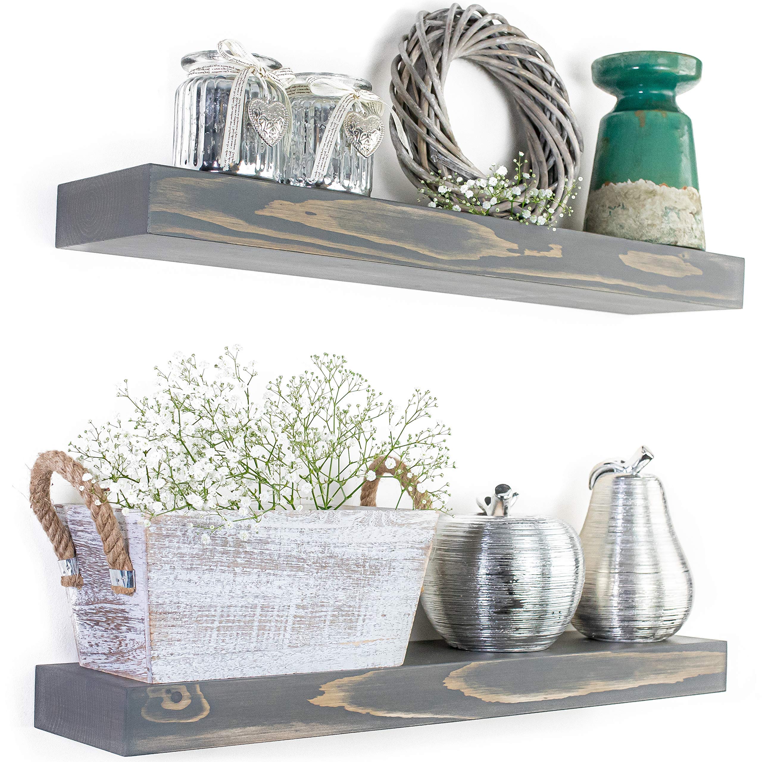 Buy Rustic Wood Floating Shelves for Wall by FUTUREWOOD Each Floating