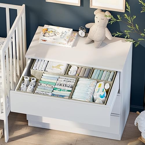 Miniatura 10 de Neaterize - Juego de 12 organizadores de cajones para ropa, cestas separadoras para guardar ropa, maquillaje, baño, organizar ropa interior,