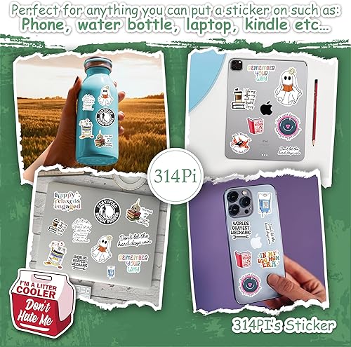 Miniatura 4 de 314PI Calcomanías de vinilo troqueladas con texto en inglés Don't Hate Me Water Assistant, 3 unidades, calcomanías de enfriamiento, calcomanías más