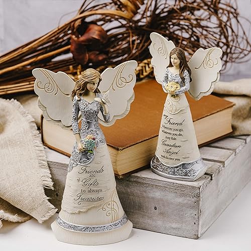 Vista 60 de Pavilion Gift Company Elements Daughter - Figura de ángel guardián, 6 pulgadas, color rojo