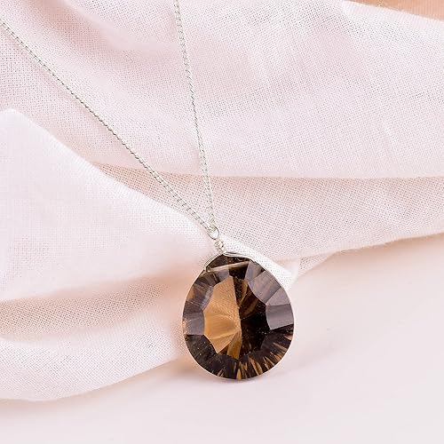 Miniatura 5 de Natural Smoky Quartz Crystals Pendant Necklace, Pear Gemstone, Energy Healing Crystals, Birthday, Gift for Her, Gemstone Jewelry Long AAA+ Quality