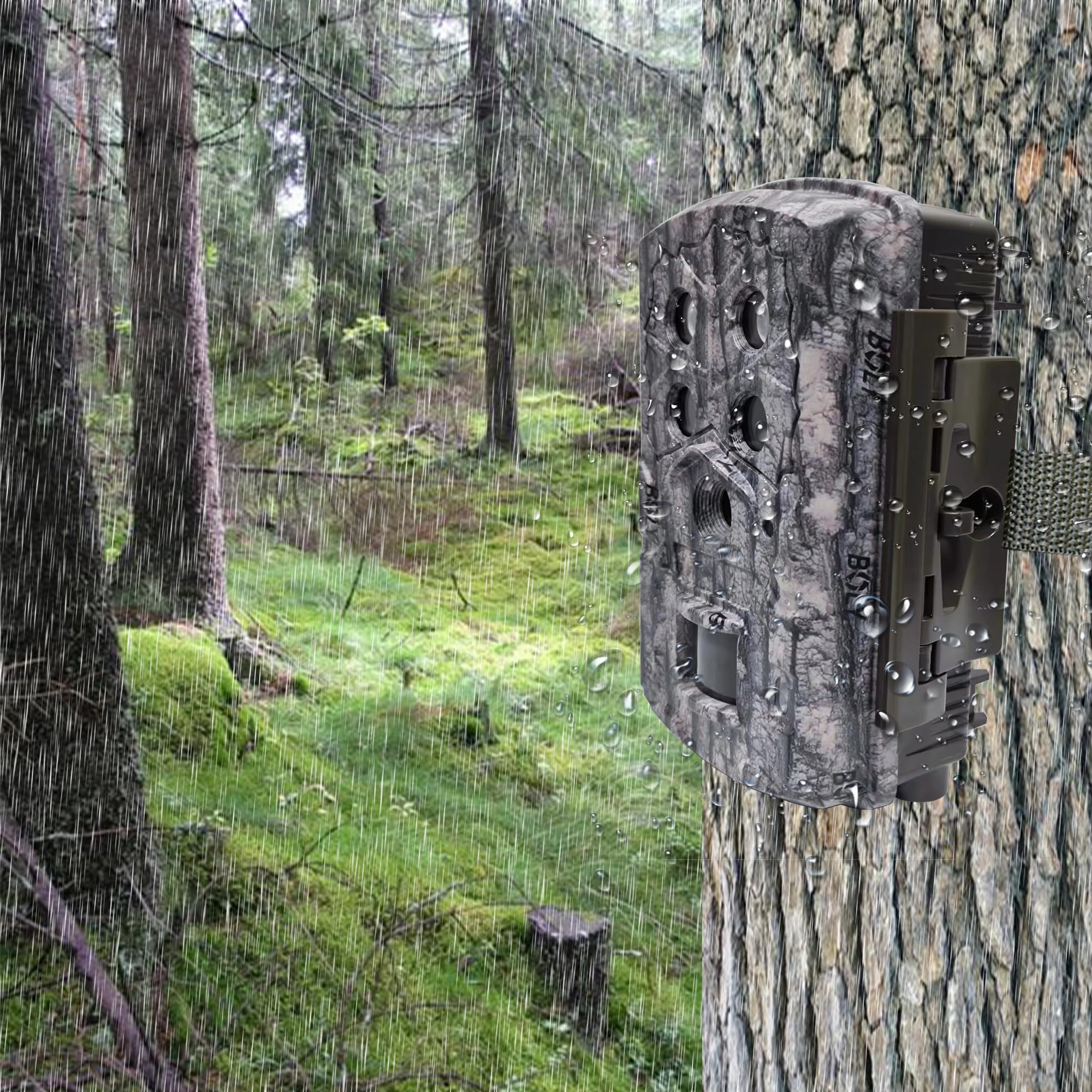 BolyGuard Wildlife Wildkamera 45 MP 4K FHD Jagdkamera 30,5 m Erfassungsreichweite 40 Stück 940 nm IR-LEDs mit Nachtversion für Wildtierüberwachung und Heimsicherheit (-4K)