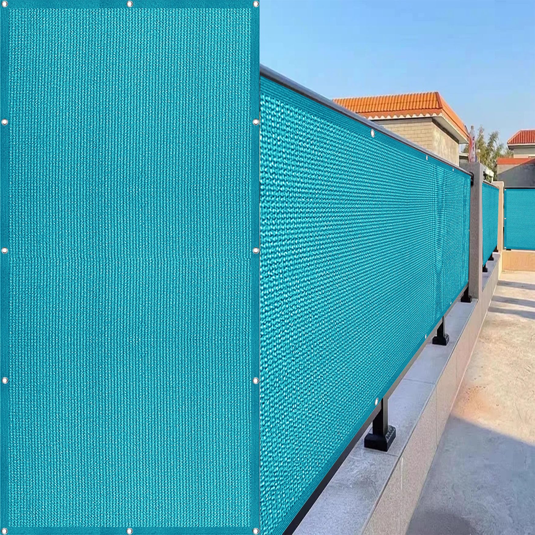Brise vue balcon bleu idéal pour préserver l'intimité du jardin au patio