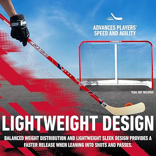 Vista 33 de Franklin Sports NHL Team - Palo de hockey callejero de vinilo de 48 pulgadas Pittsburgh Penguins