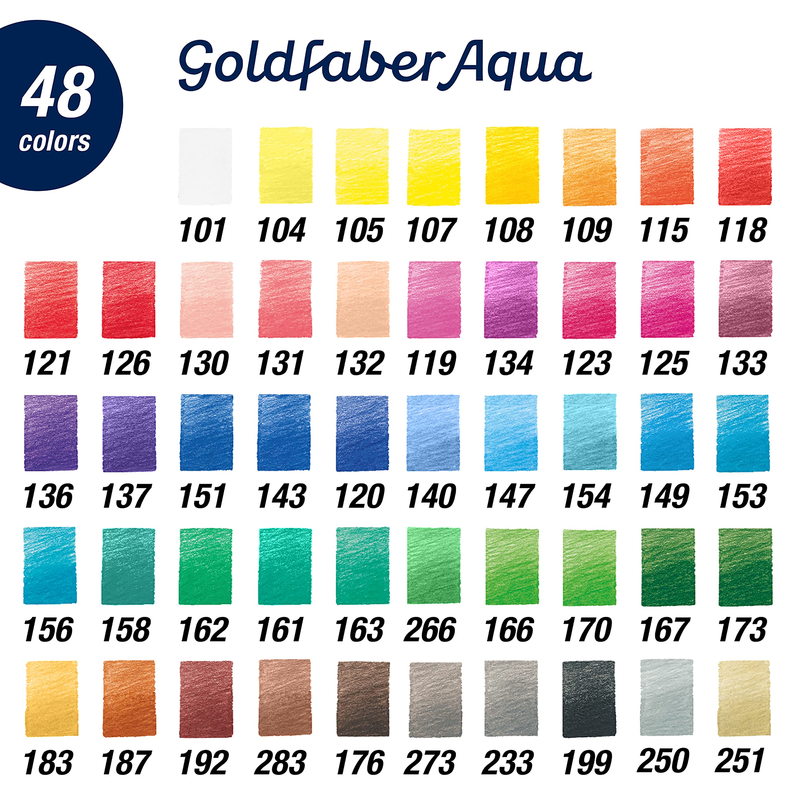 Faber-Castell 114648 Aquarellfarbstift, Goldfaber, 48er Metalletui & 185105 - Art & Graphic Wassertankpinsel, 1 Stück