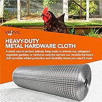 Vista 4 de Paño de hardware galvanizado de 12 pulgada, rollo de 36 pulgadas x 50 pies, rollo de malla de alambre galvanizado sumergido en caliente, alambre