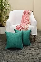 Vista 5 de Juego de 2 almohadas decorativas para sofá cama, almohadas decorativas de sala de estar, almohadas rústicas, fundas de almohada sólidas de seda