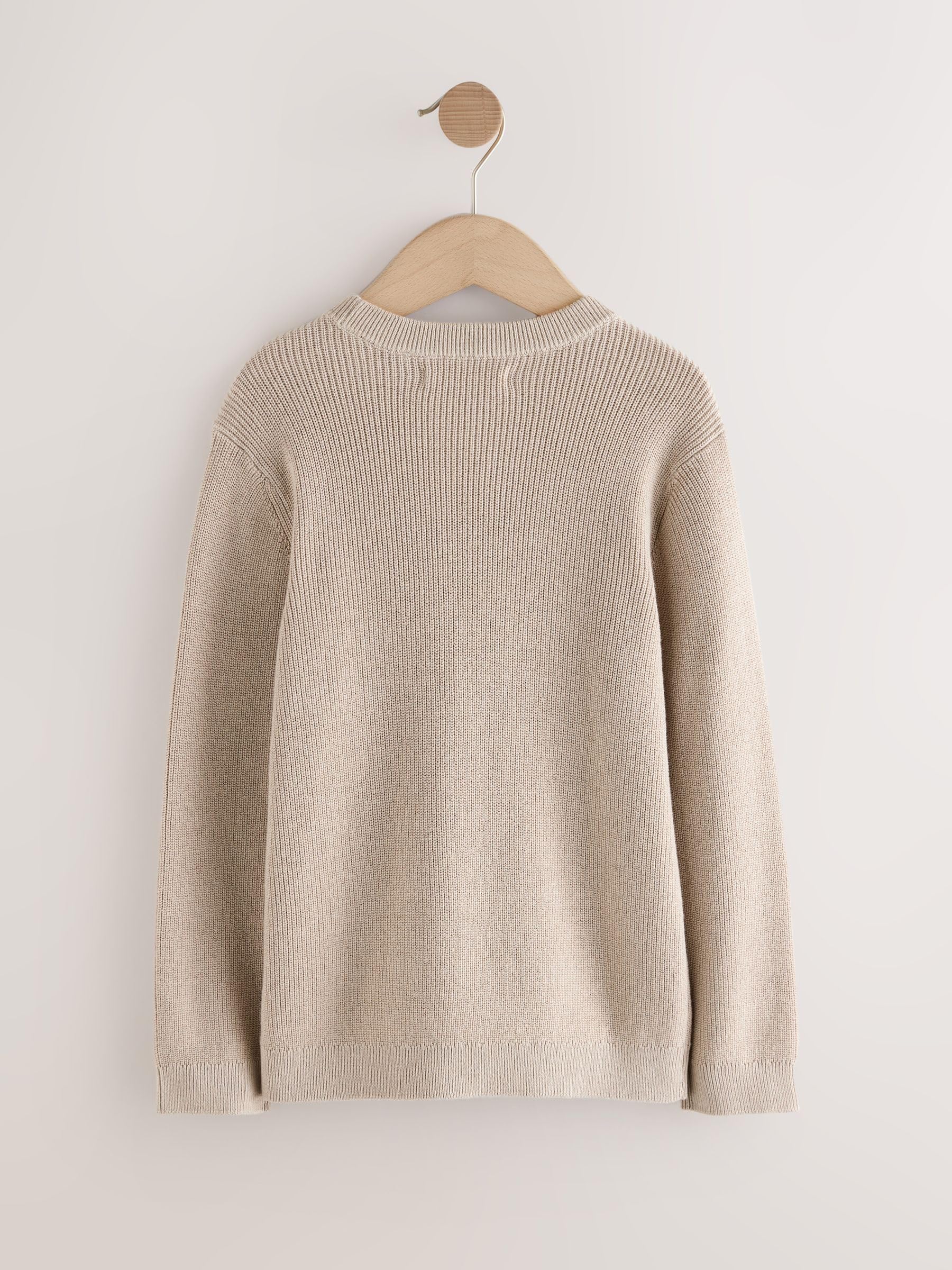 NEXT Jungen Strickpullover mit Rundhalsausschnitt und Hirsch aus Baumwolle 98-176