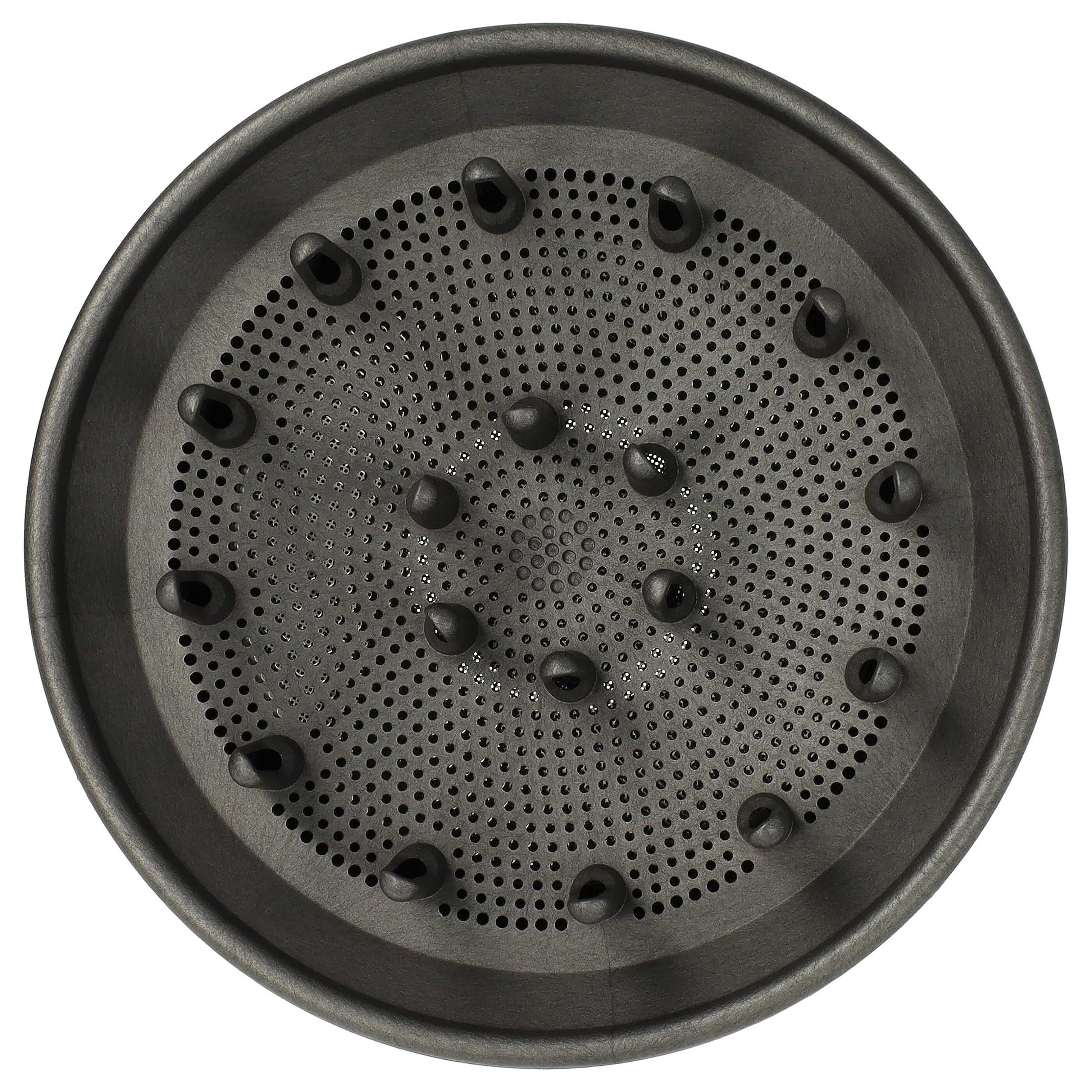 vhbw Diffusor-Düse kompatibel mit Dyson Supersonic HD02, HD03, HD01, HD07 Föhn - 13,6 x 13,6 cm, 109 g Dunkelgrau