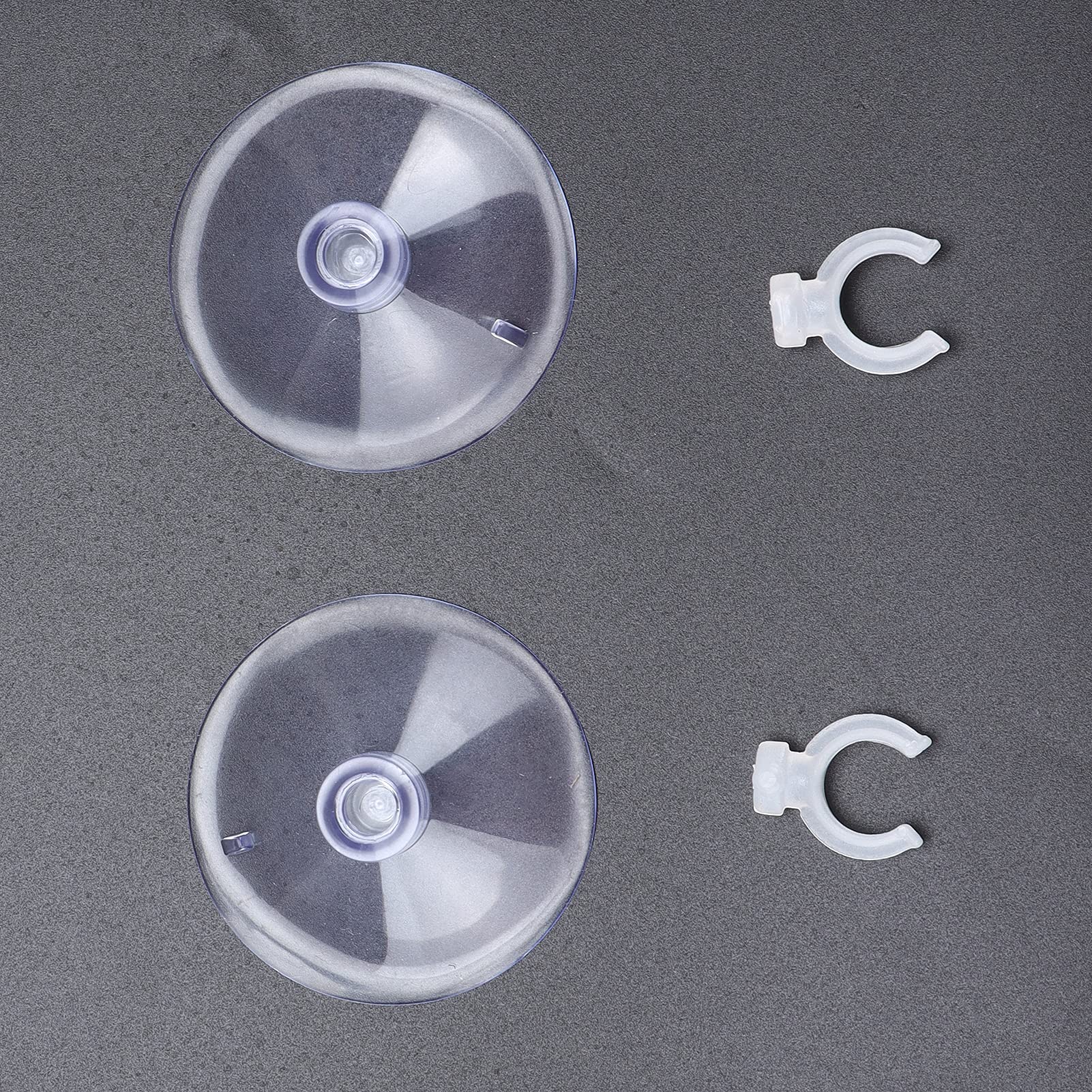 Ventose Con Clip Per Acquario – Fissaggio Per Tubi Aria E Flessibili, In Plastica Trasparente, Set Da 2, Resistente Alle Alte Temperature