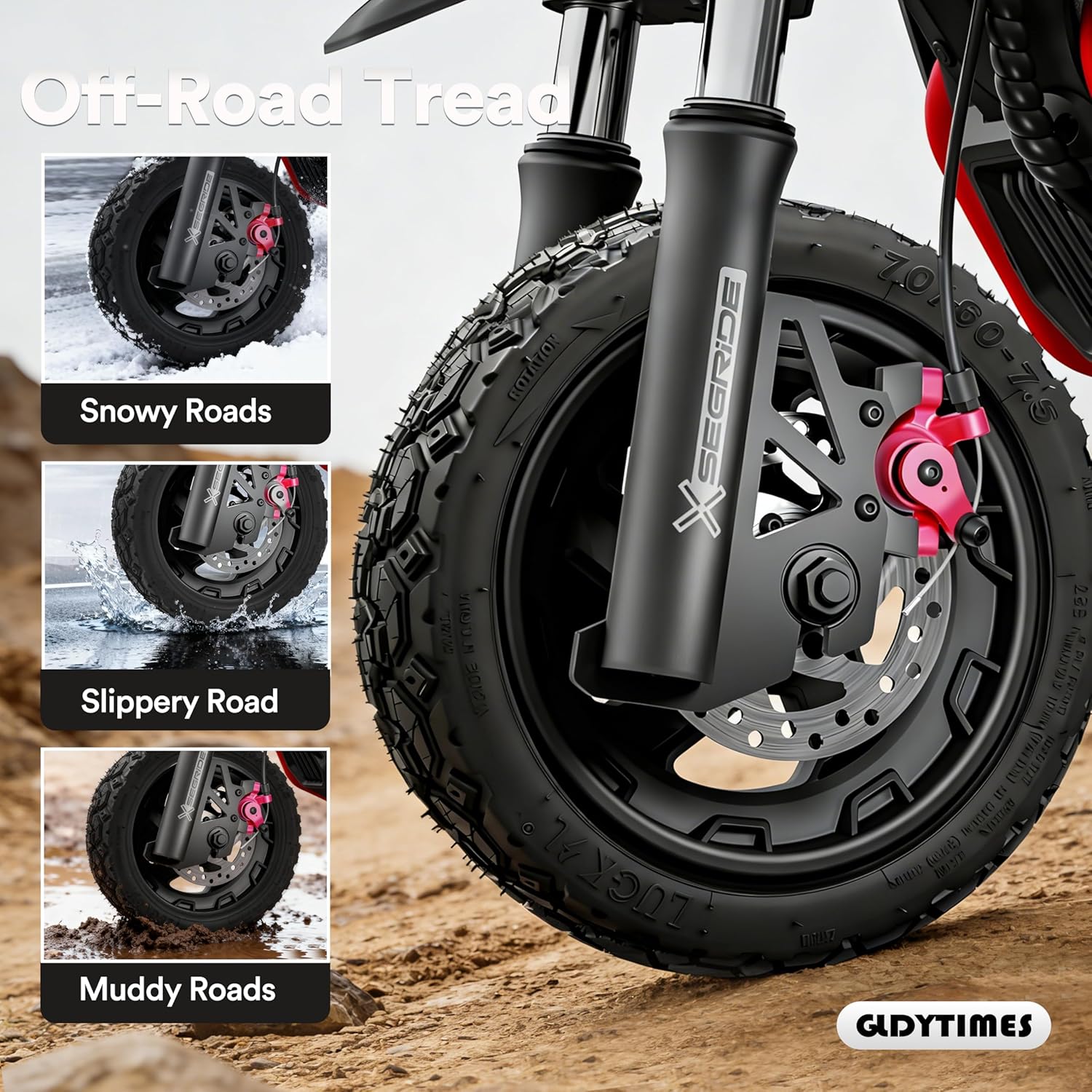 70/60-7.5 Tubeless Tire,11x2.75 Off-Road Tire for Segway MAX G3 / ZT3 / ZT3 Pro Electric Scooter,Non-Slip Replacement Wheel