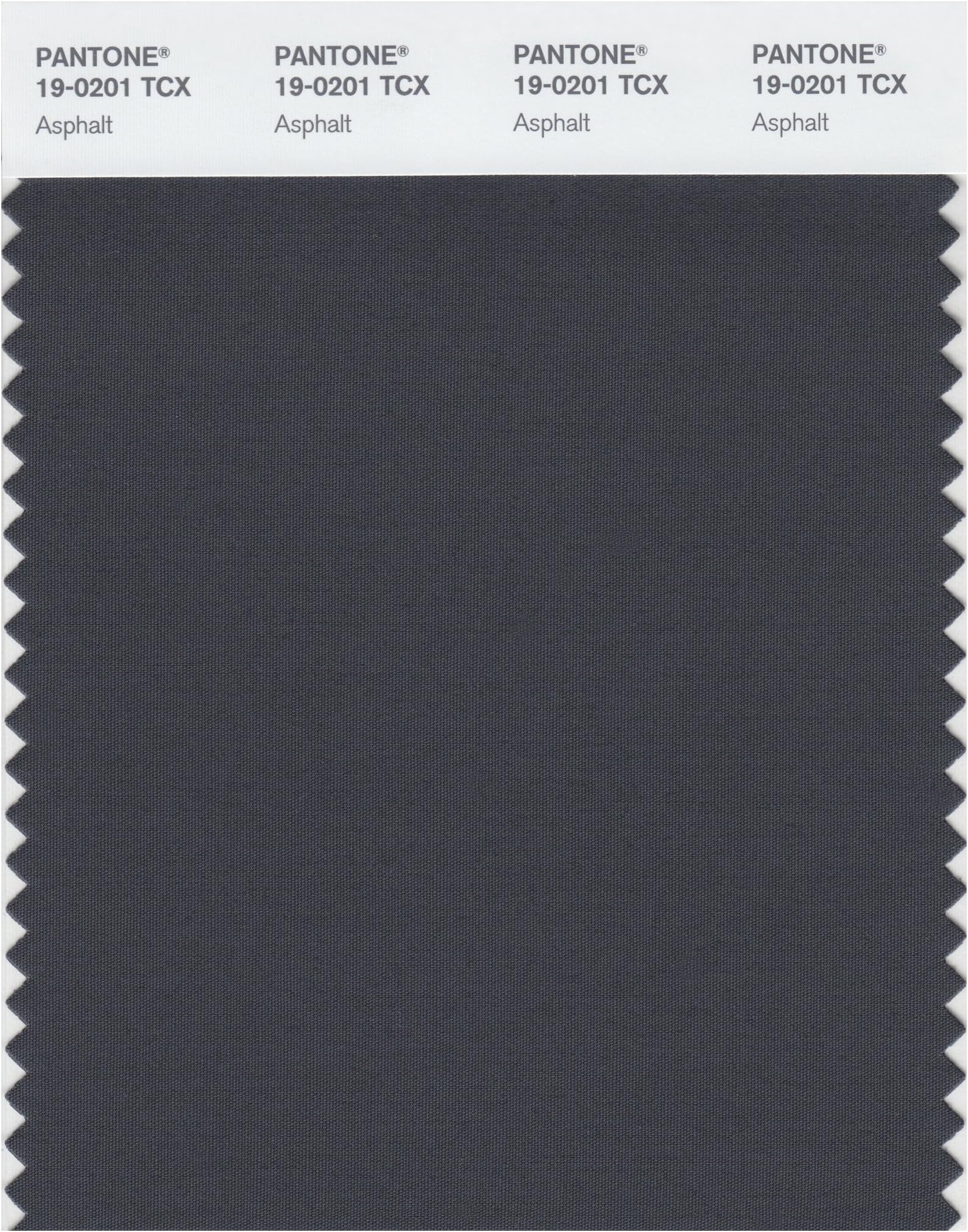 Pantone 19-0201 TCX Smart Color Swatch Card, Asphalt