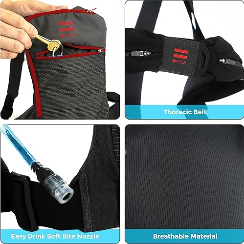 Miniatura 5 de FITLY Minimalist Running Pack - Running Backpack Phone Holder, Storage, Thoracic Belt - Carry Personal Items - Running Gear for Men & Women - SUB90