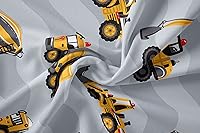 Vista 57 de Juego de funda de edredón para niños, camión de construcción, maquinaria, camión, excavadoras, vehículos, caricatura, tractor, juego de ropa de cama