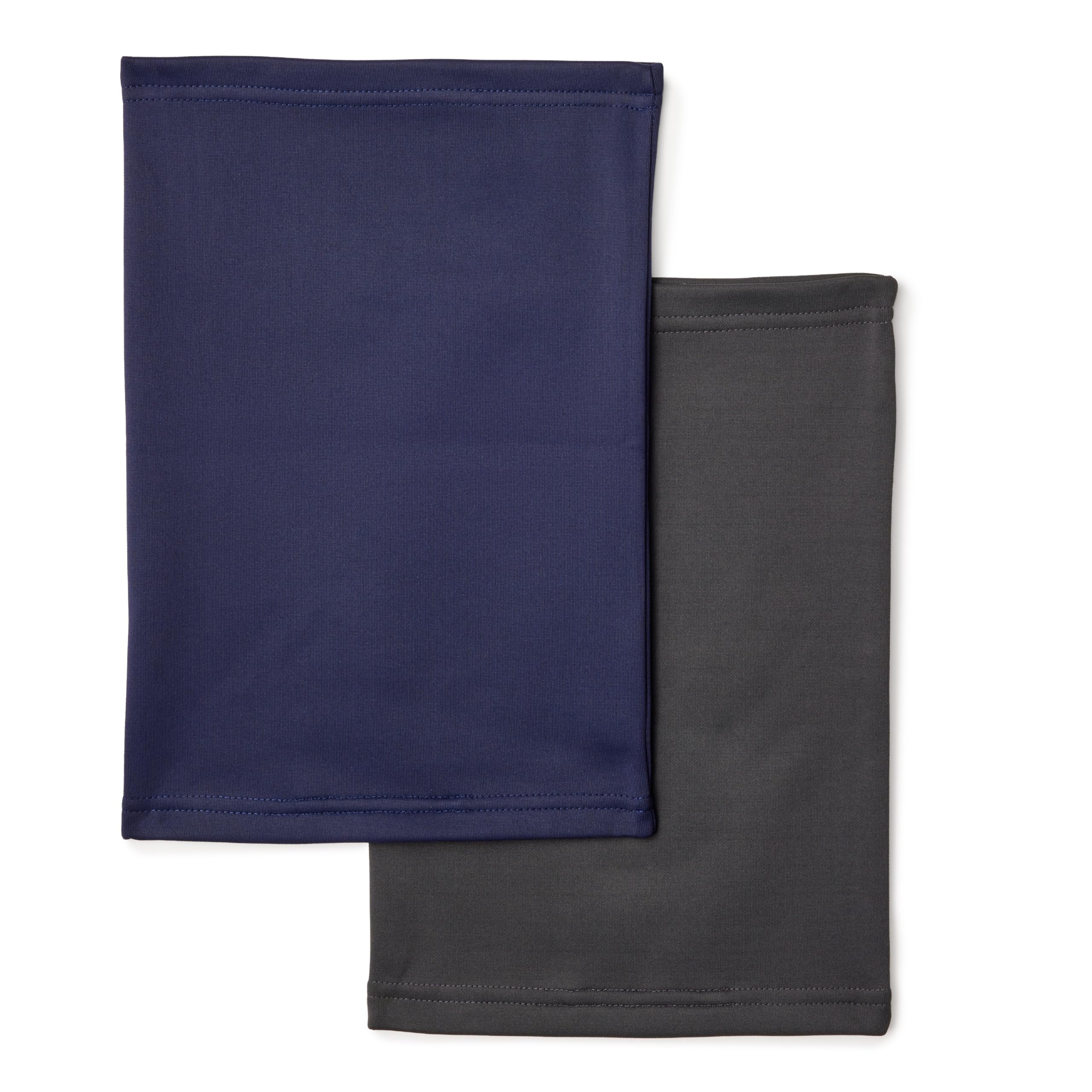 Amazon Essentials Herren Mikrofleece-Schlauchschal, Halswärmer, 2er-Pack, Marineblau/Grau, Einheitsgröße
