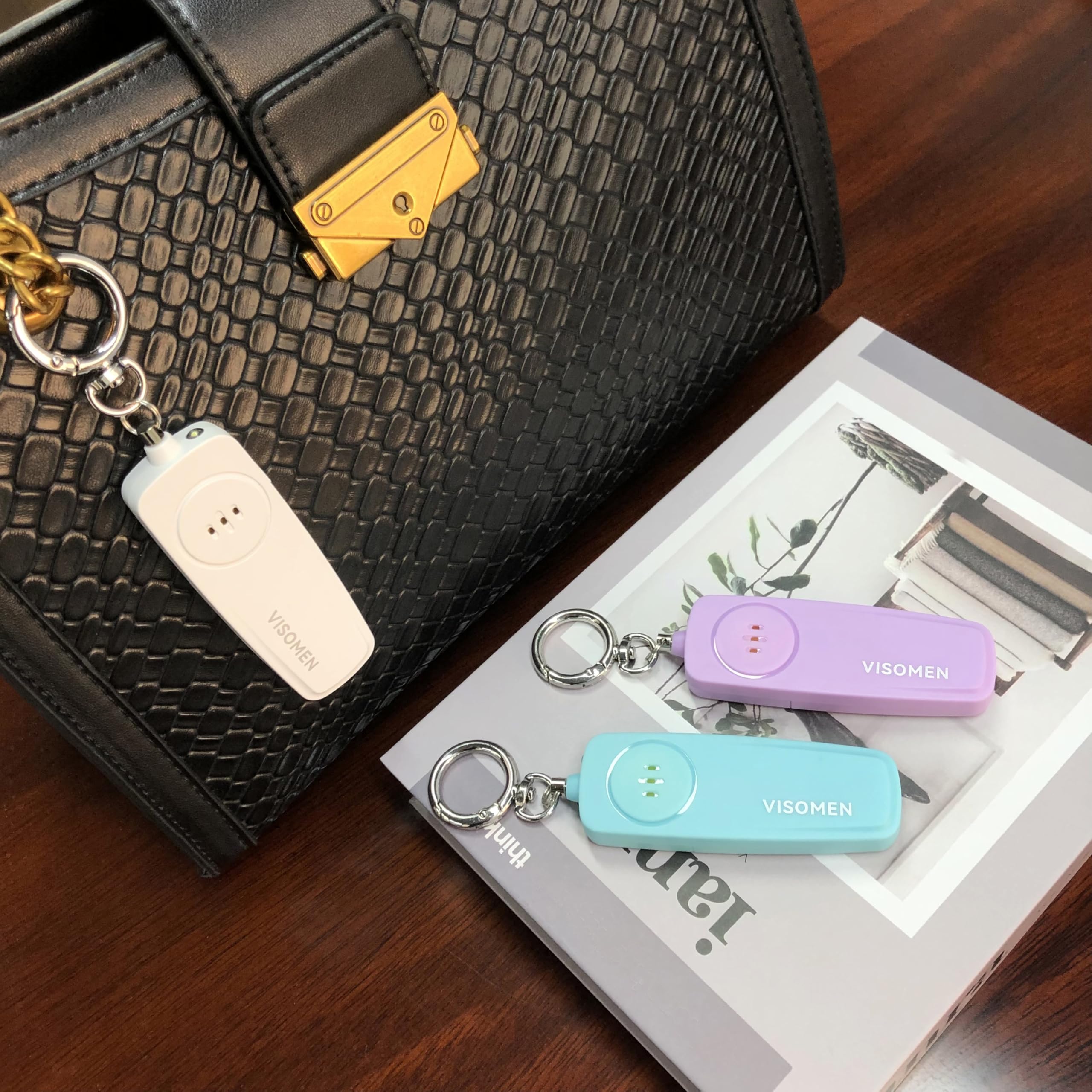 Llavero de alarma de seguridad personal, sirena fuerte con luz LED intermitente, dispositivo de seguridad de emergencia portátil, regalos para mujeres, niños, regalos para ancianos, correr por