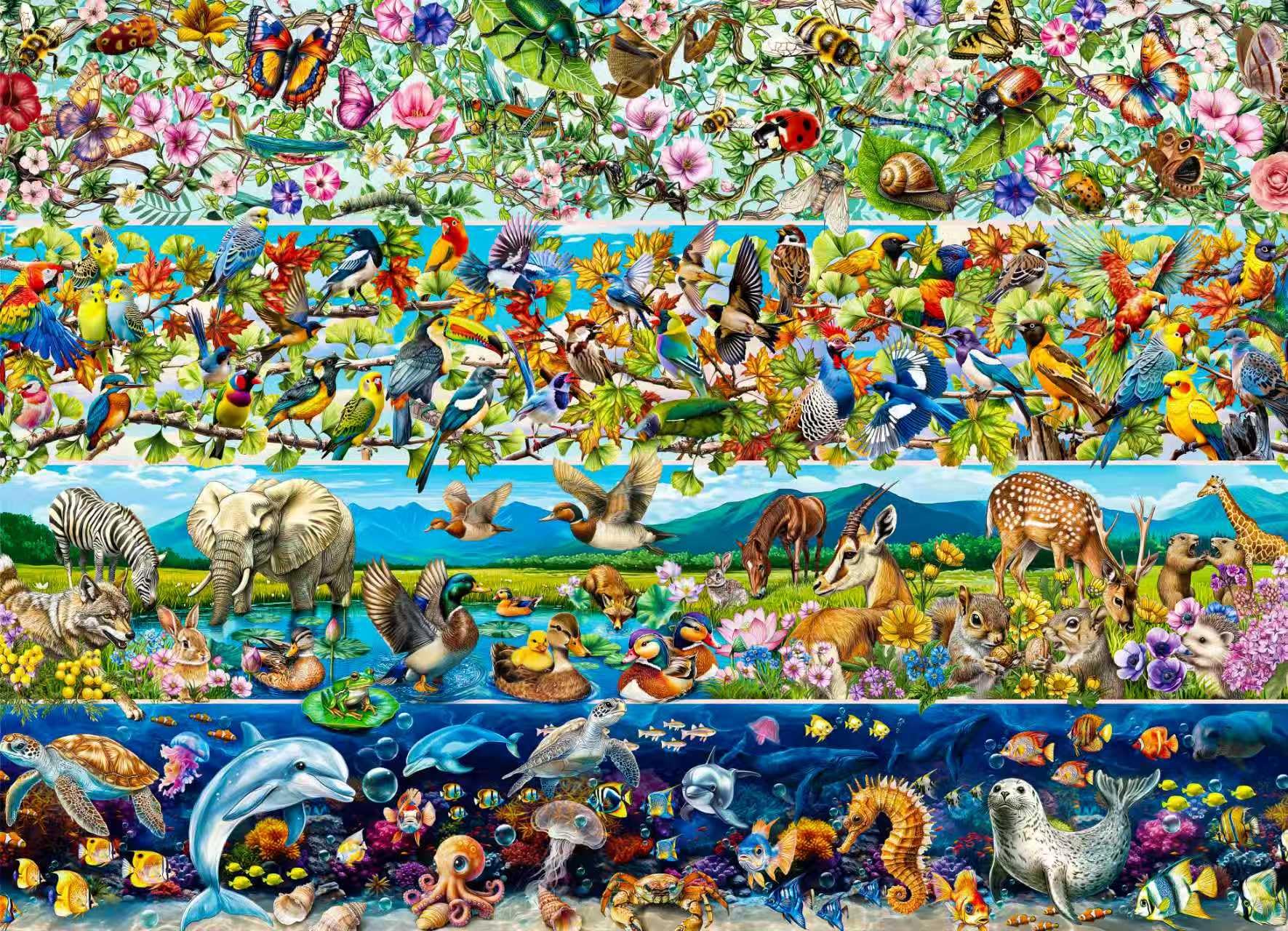 Photo 1 of ***STOCK PHOTO FOR REFRENCE***
Graphinee Jigsaw Puzzles for Adults 1000 Pieces, Summer Tiger Puzzle, Colorful as Home Wall Decor for Family Challenging Games