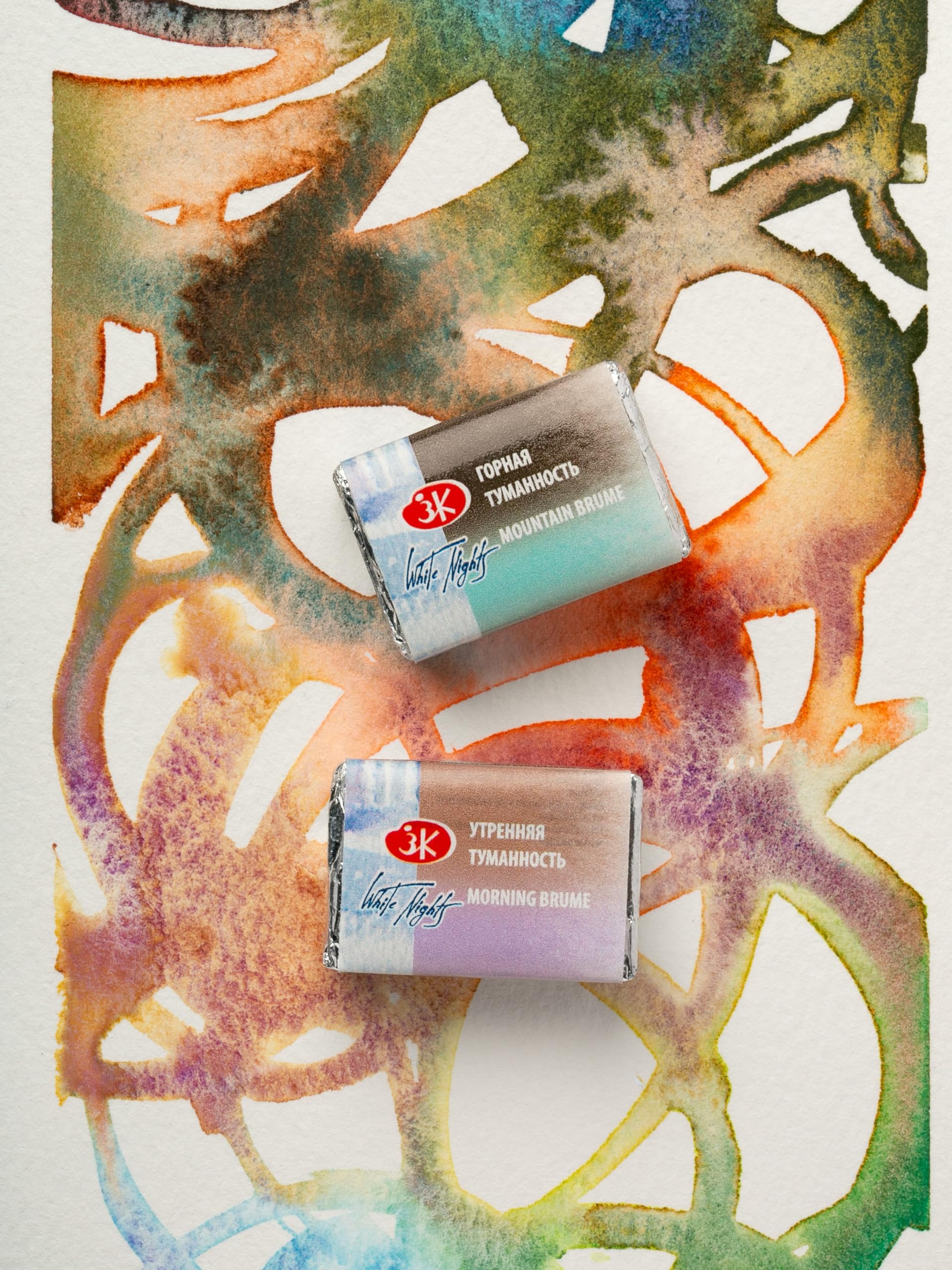 White Nights Metamorfosis Granulation - Set di 12 ciotole per acquerello, in cartone