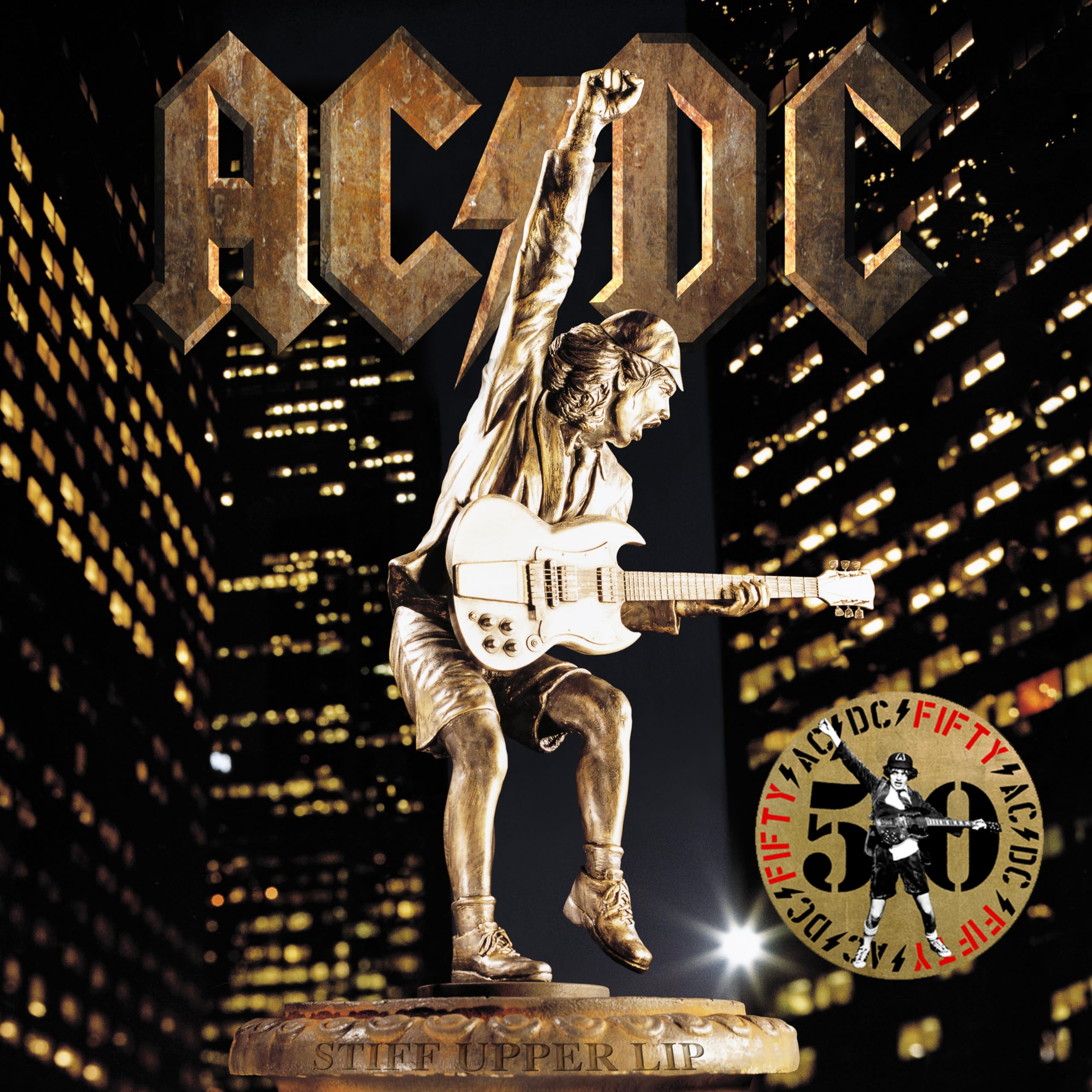 AC/DC Stiff Upper Lip (50th Anniversary) Colored Gold Vinyl LP New Sealed