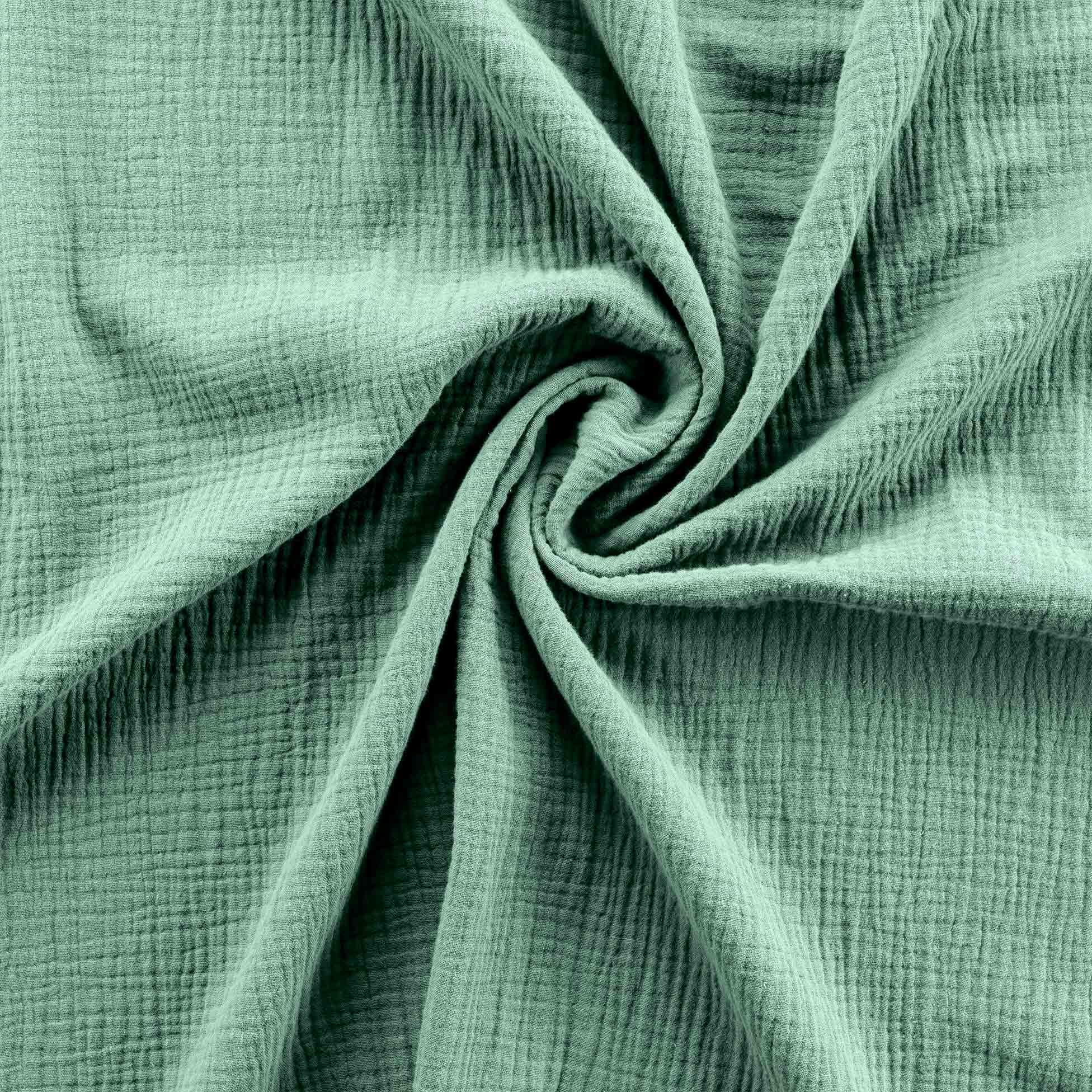 Douceur d'Intérieur Angelia Parure 3 Pezzi, 240 x 220 cm, Salvia, Garza di Cotone
