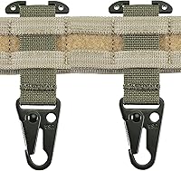 Vista 11 de Clip táctico para cinturón con montura en T, clip para bolso MOLLE, mosquetón colgante con gancho táctico
