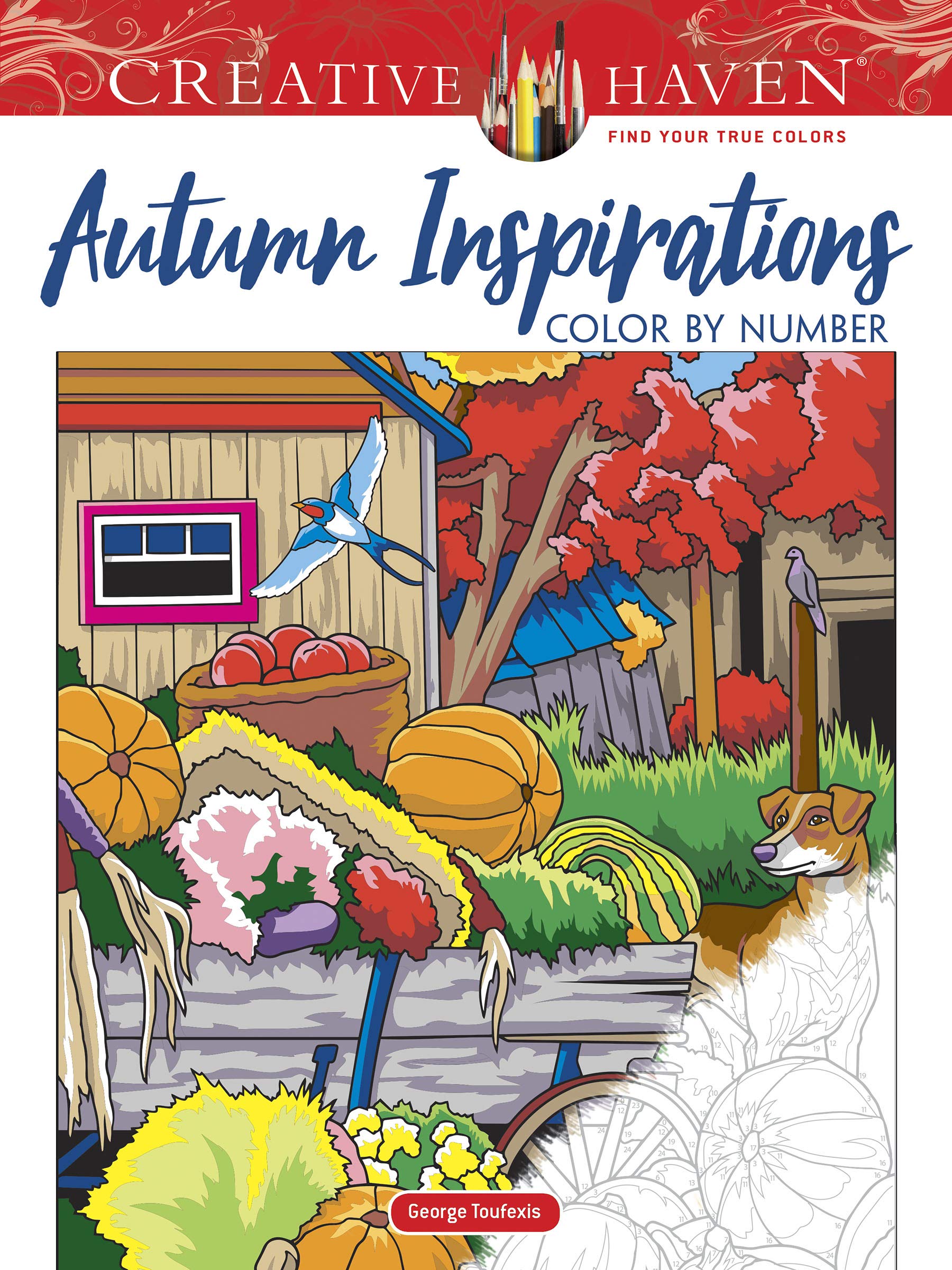 Creative Haven Autumn Inspirations Color by Number (Adult Coloring Books: Seasons)