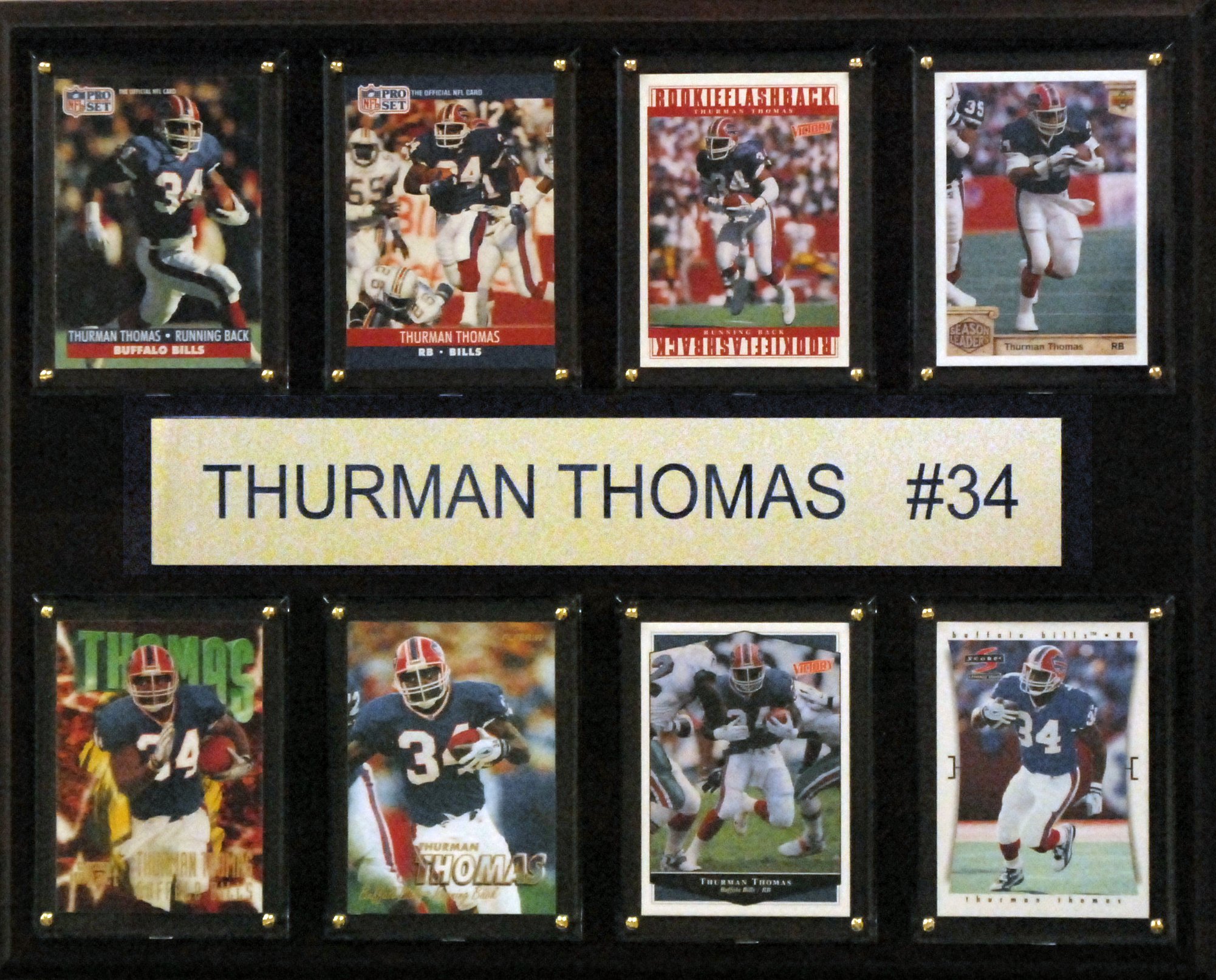 NFL Buffalo Bills Thurman Thomas Buffalo Bills 8-Card Plaque, 12 x 15-Inch