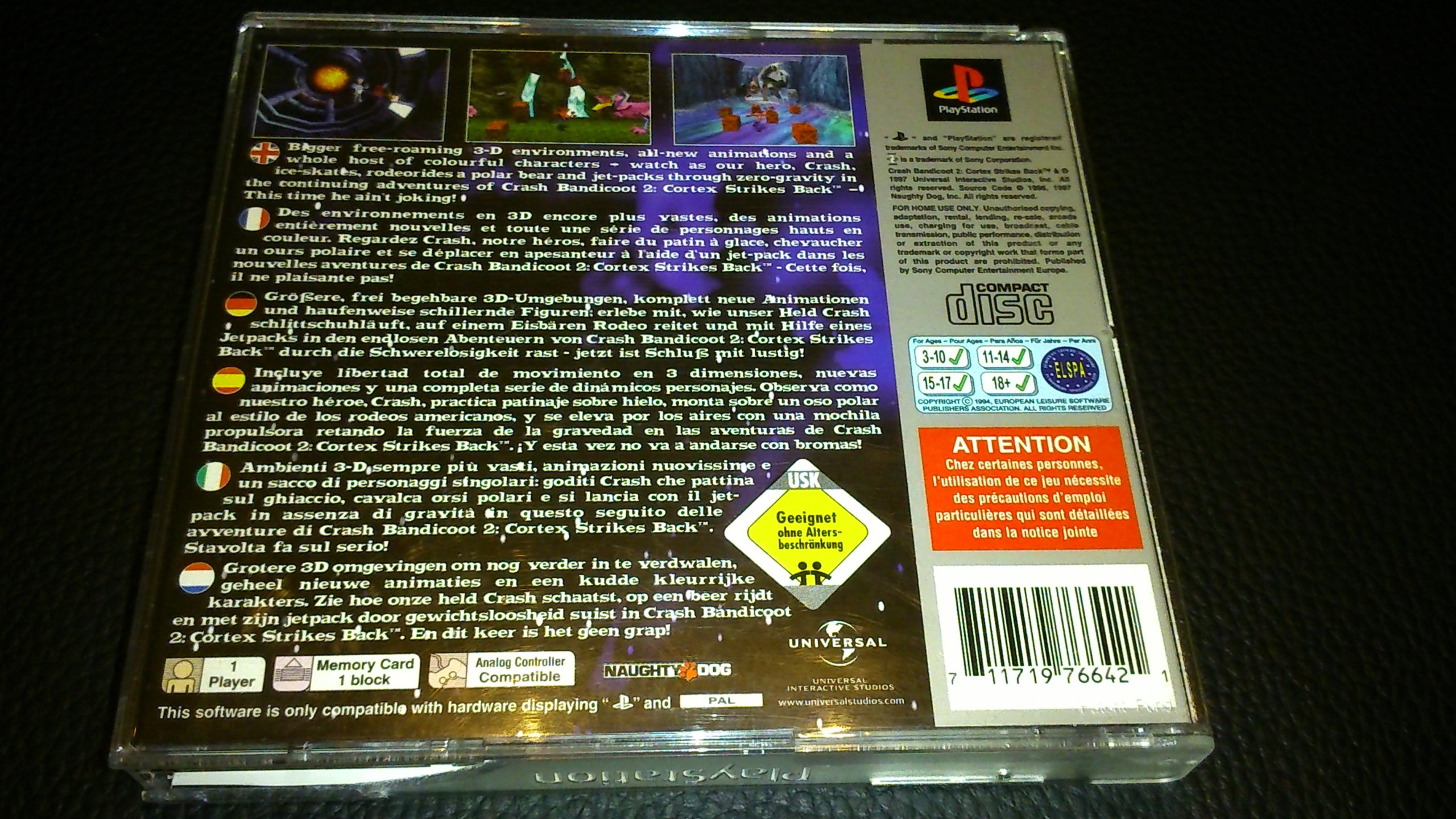 PlayStation - PS★CRASH BANDICOOT 2 CORTEX STRIKES BACK Crash Bandicoot 2: Cortex Strikes Back - Playstation PS1