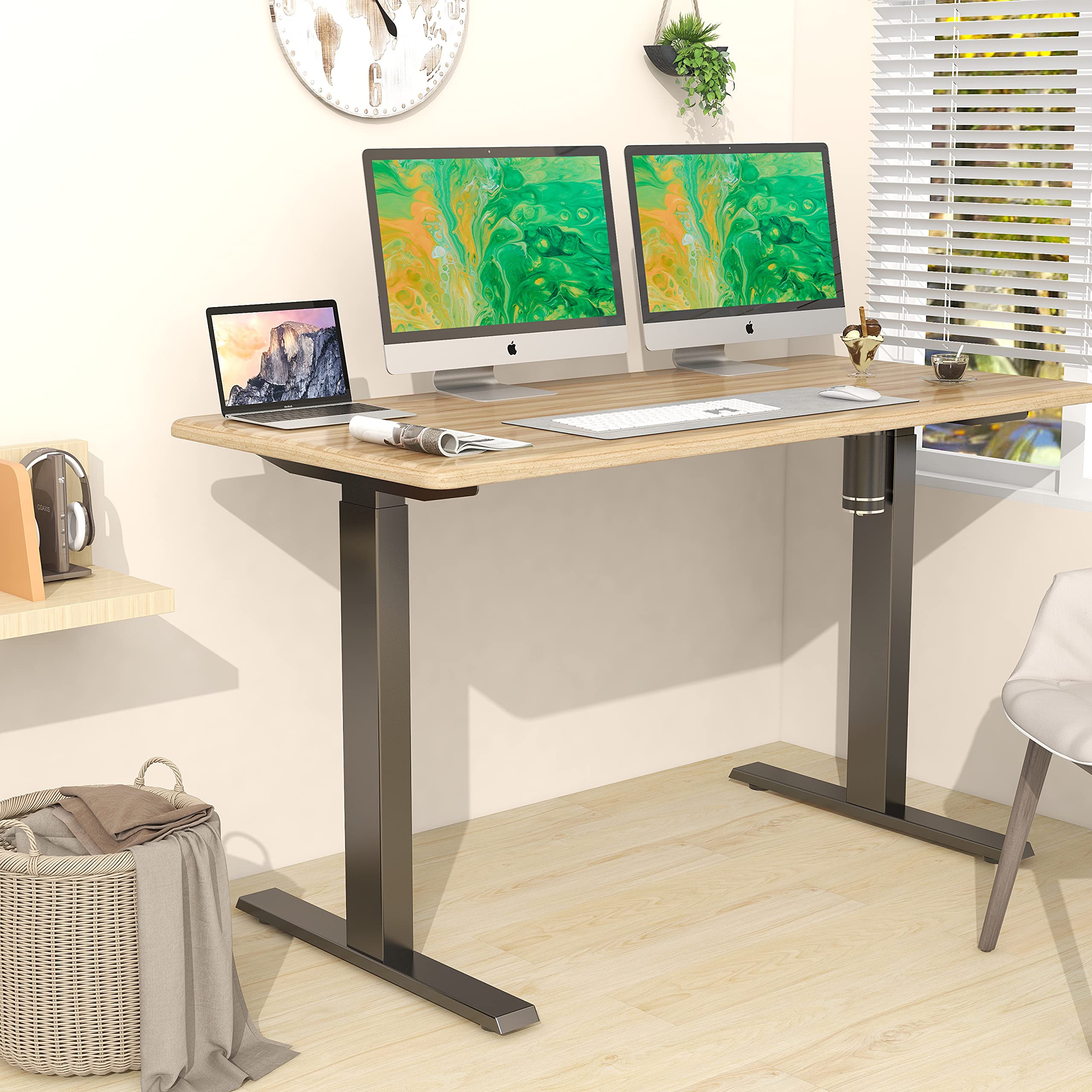 昇降式デスクlubvlook electric standing desk white Amazon.co.jp: Lubvlook 電動式スタンディングデスク (メモリー機能