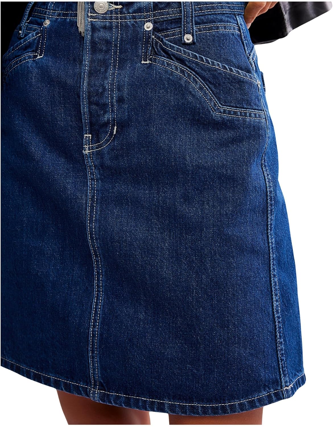 Free People Womens We The Free Suzy Denim Midi Skirt - Image 4