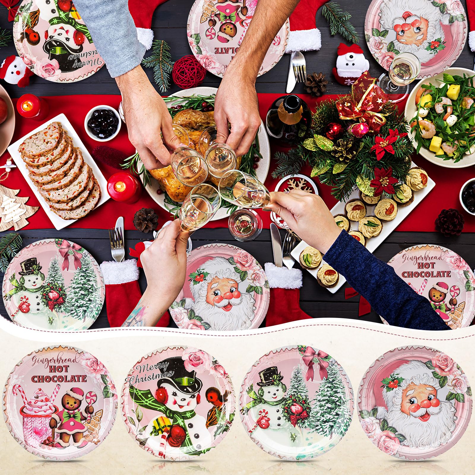 Christmas Kids Plates Set Eco-friendly Dinner Set Sustainable