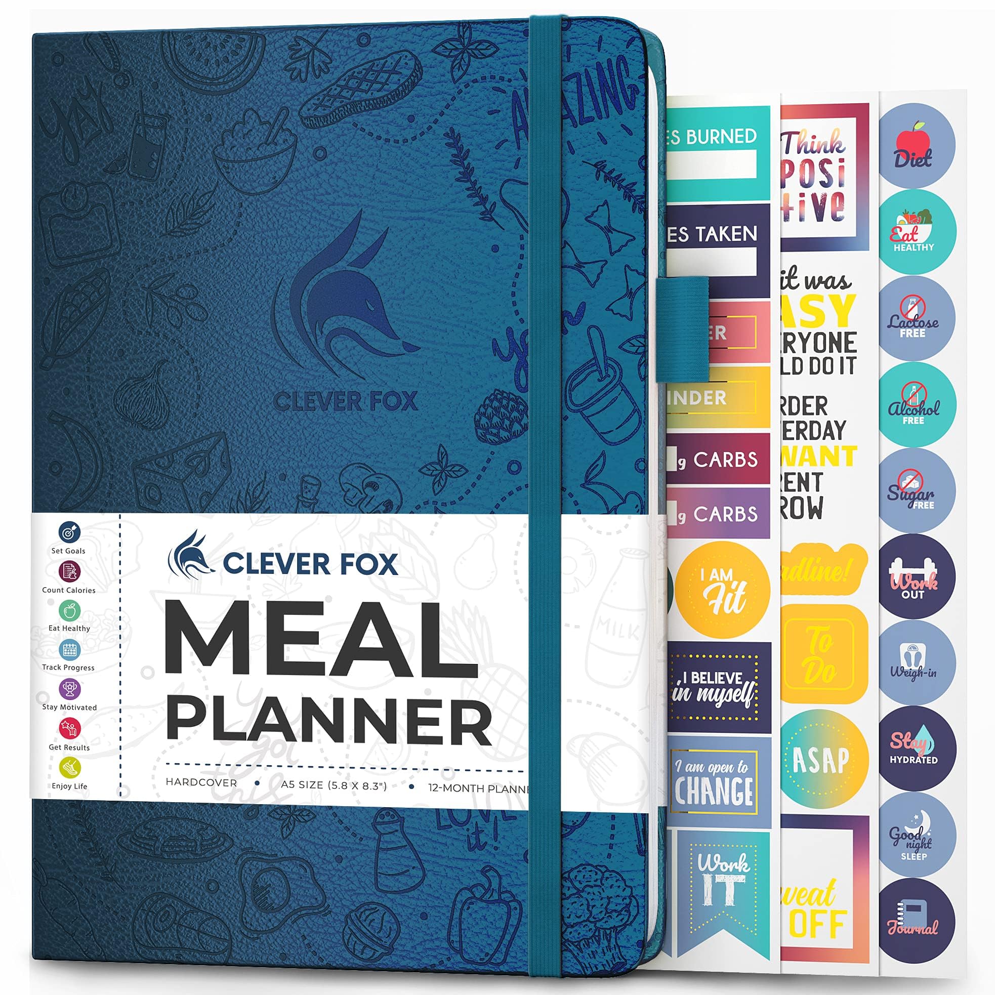 Clever Fox Weekly Meal Planner - Weekly & Daily Meal Prep Journal with Shopping and Grocery Lists for Menu Planning, Healthy Diet & Weight Loss