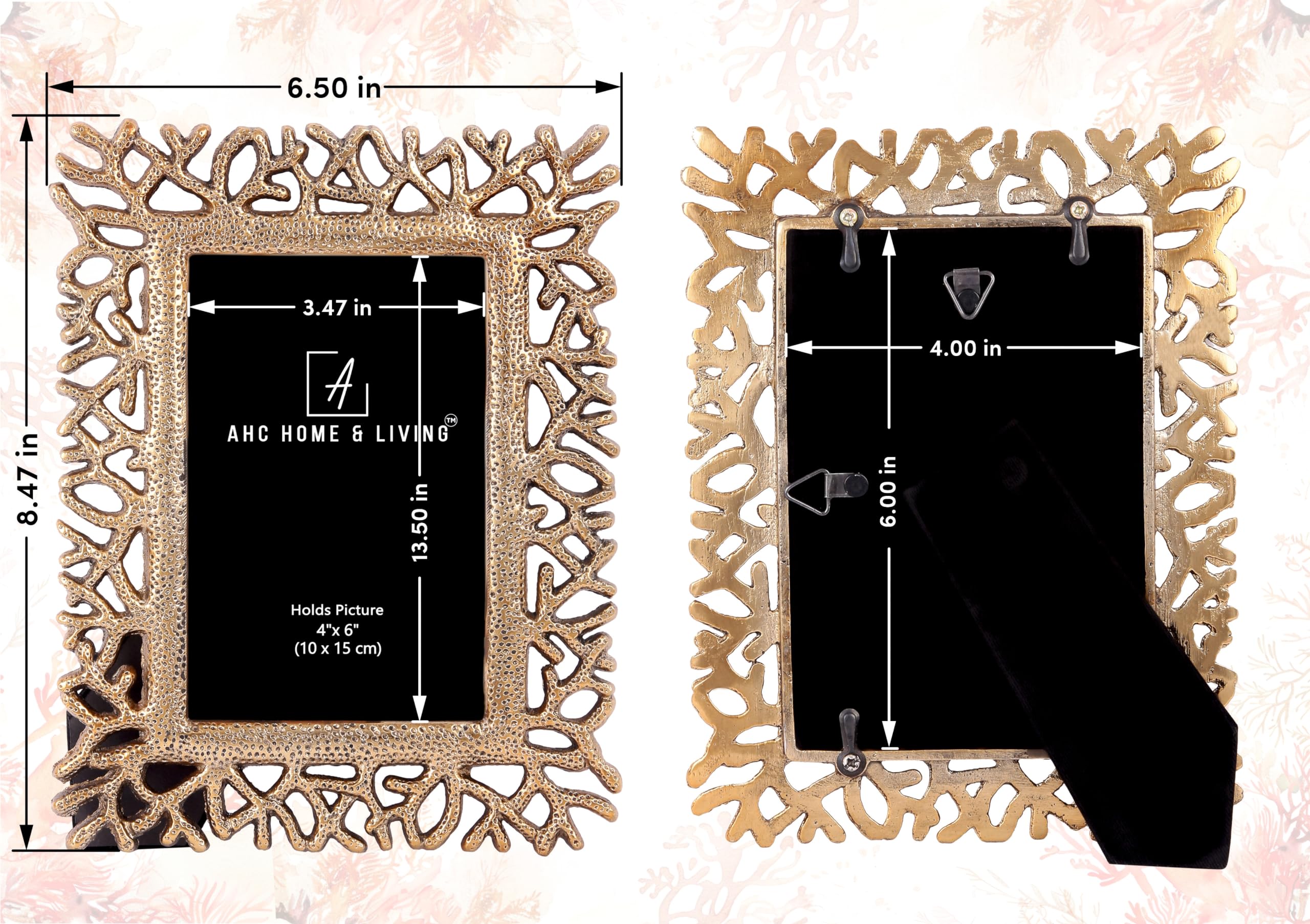 Amazon.co.jp: AHC HOME & LIVING 4x6 ゴールド アンティーク 写真 