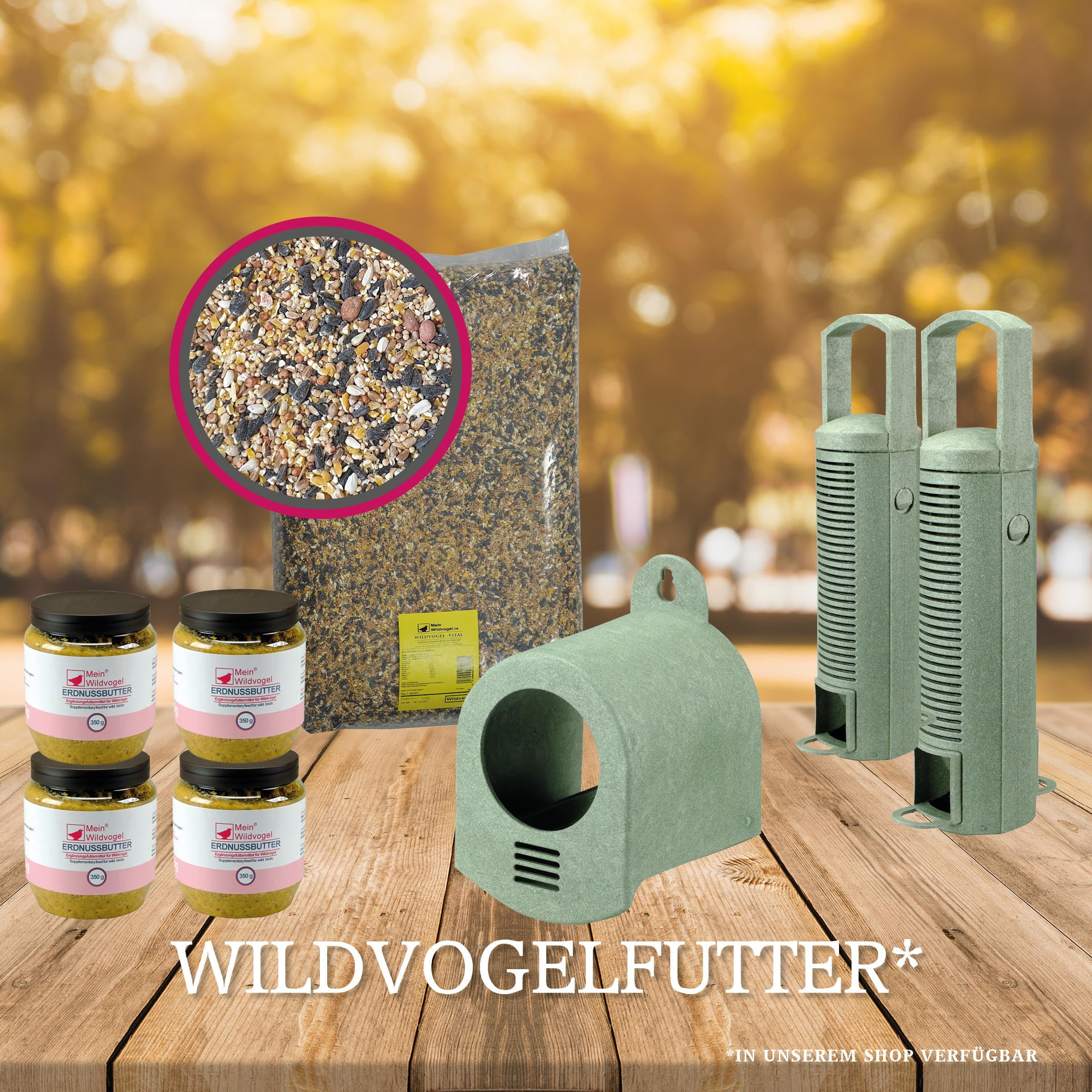 MeinWildvogel Erdnussbutter Mix-Karton 12x 350g, nährstoffreiches Wildvogelfutter - Fettfutter mit Sonnenblumenkerne für Wildvögel und Gartenvögel. Ganzjähriges Weichfutter, ohne Gentechnik