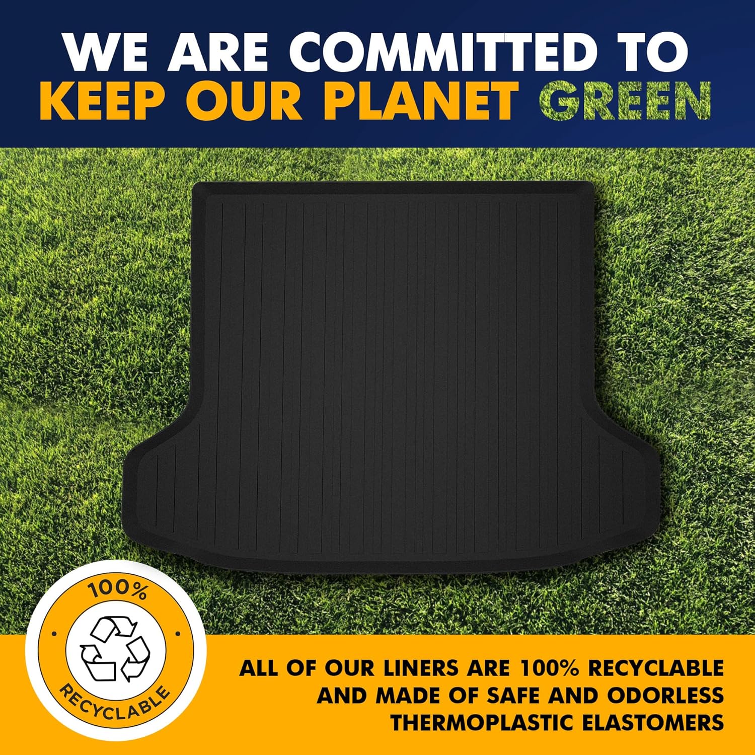 Premium Cargo Liner for Infiniti QX50 QX55 2022-2025 - 100% Protection - Custom Fit Car Trunk Mat - Easy-to-Wash & All-Season Black Cargo Mat - 3D Shaped Laser Measured Trunk Liners