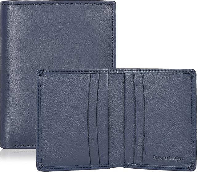 Amazon Brand - Eono Handmade Slim RFID Wallets for Men & Women - Genuine Leather Wallet Multi Cardholder Wallet